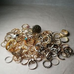Huge Ring Lot For Wear, Craft, Repurpose